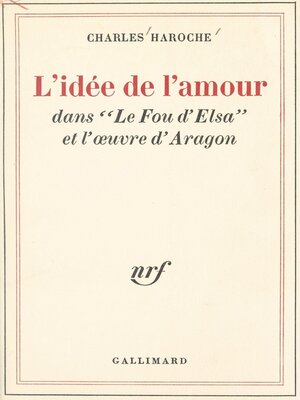 cover image of L'idée de l'amour